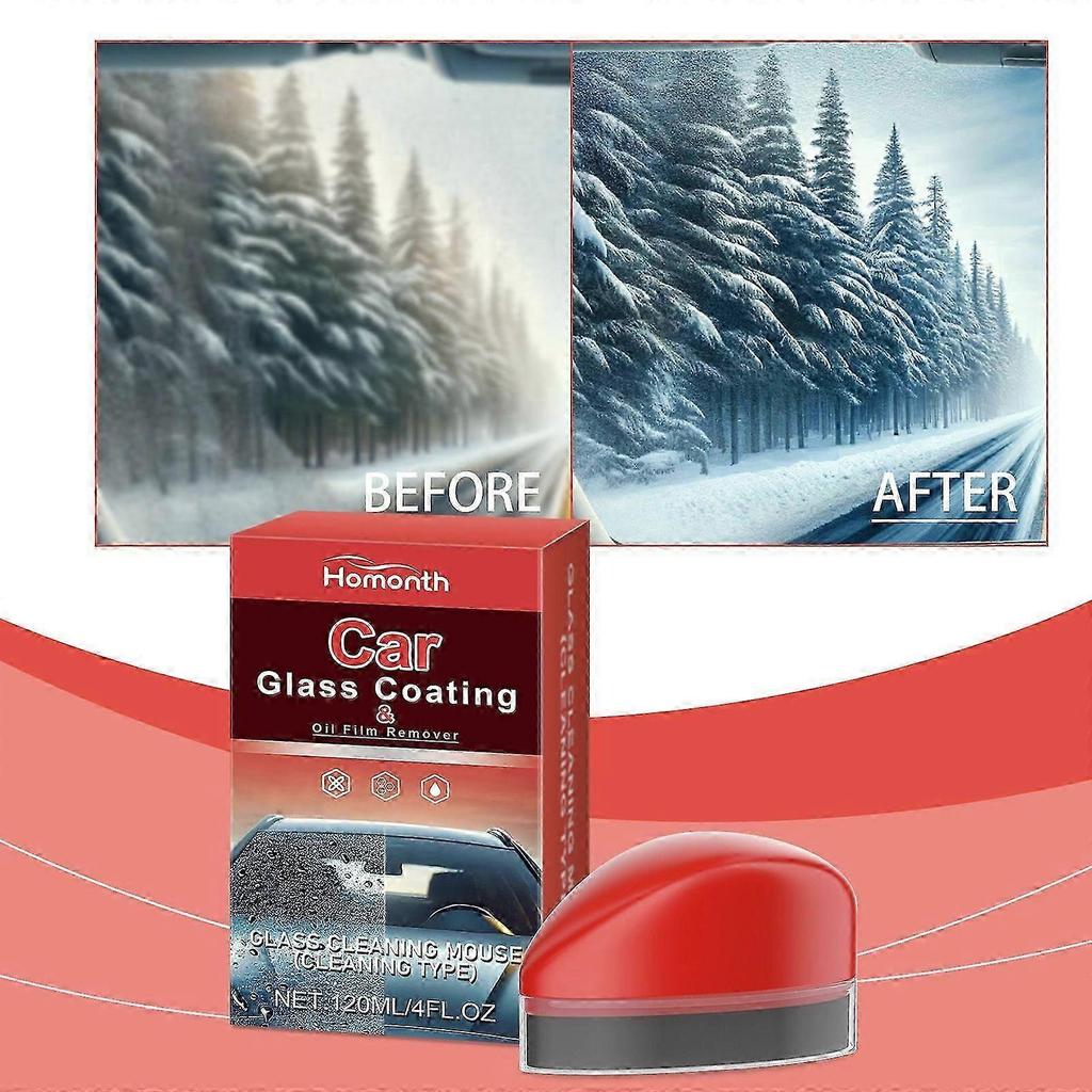 Ny modell Homonth Glasoljefilmrengörare Bilvindruta Uppljusande Rengöringsbeläggning Pläteringsmedel Oljefilm Smutsborttagning