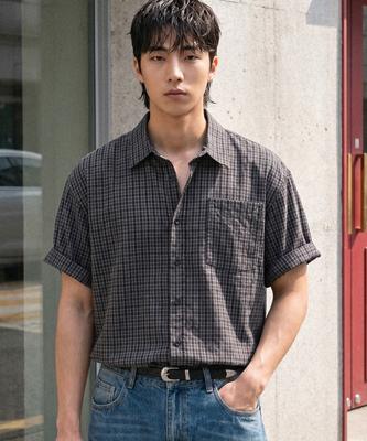 INDUST Summer Wake Check Shirt_Black