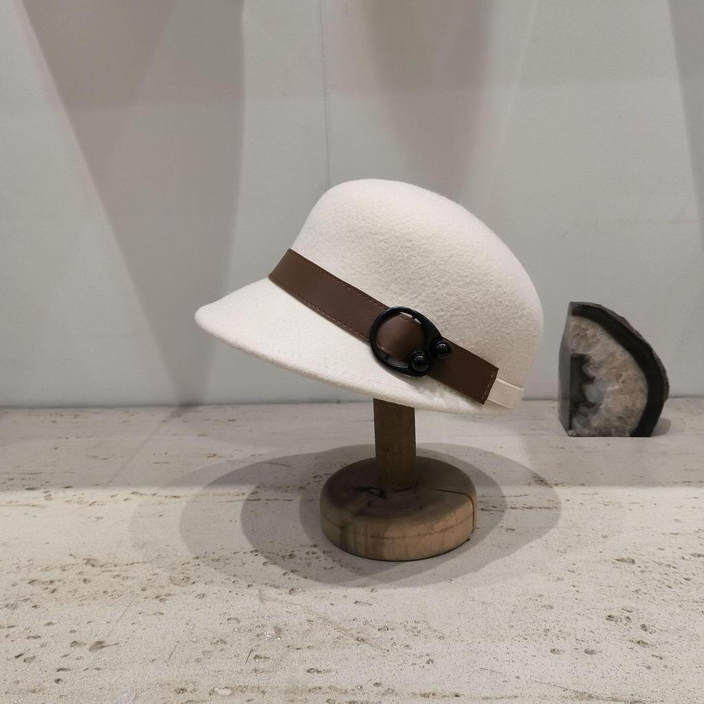 Women's Wool Felt Fedora - European & American Equestrian Style, Autumn/Winter Warm, Versatile & Simple Design