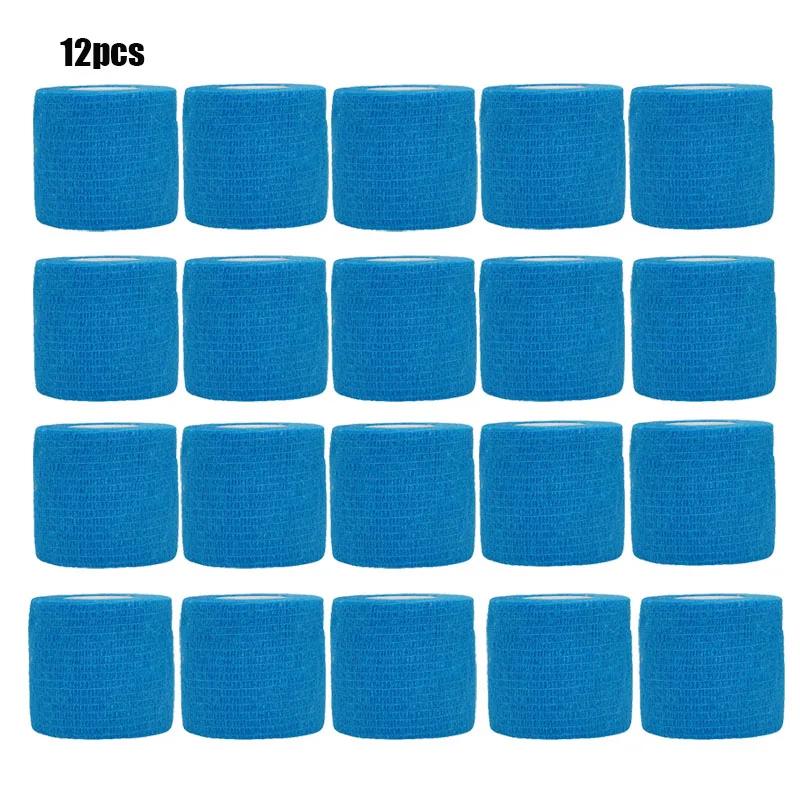 6/20PCS 5cm*5m Sports Self Adhesive Elastic Bandages Blue Wrap Tape Elastoplast For Knee Pads Finger Ankle Palm Aid Kit Pet Tool