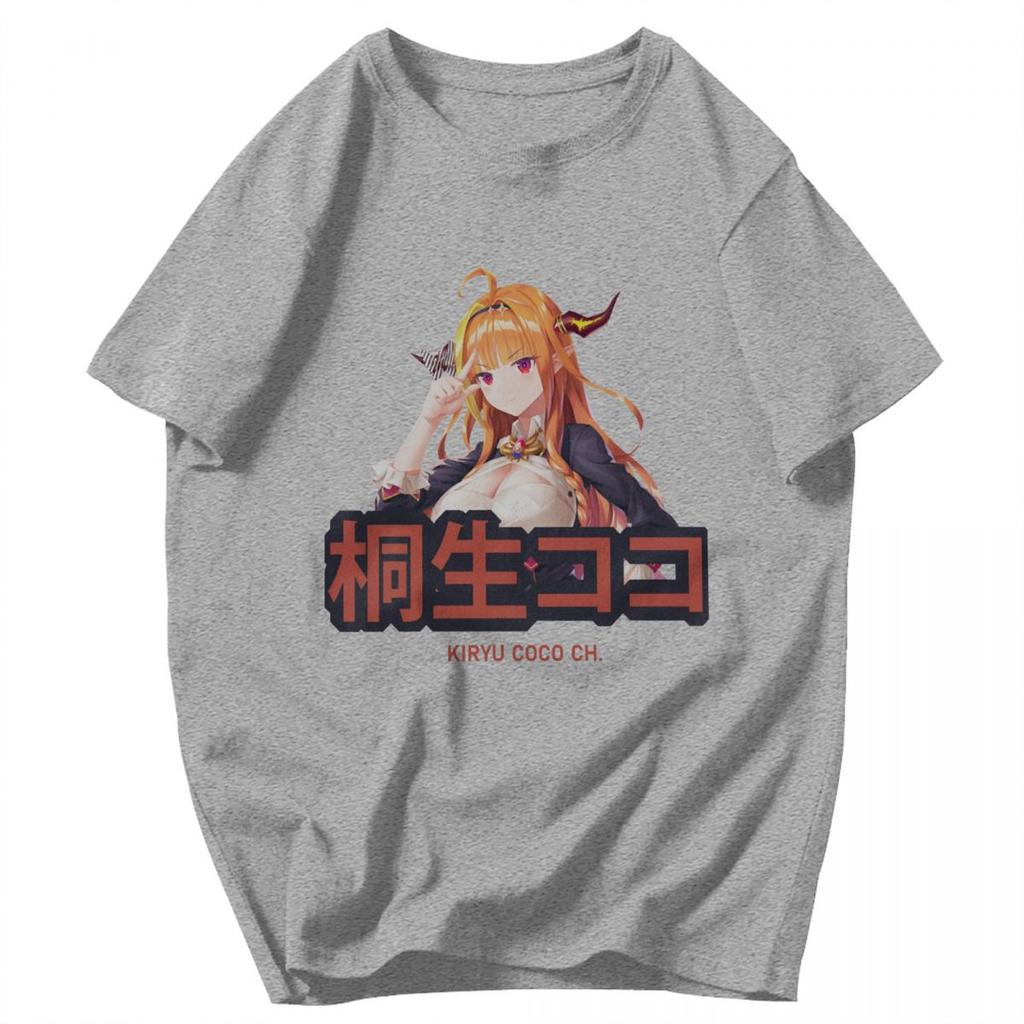 Men T Shirt Hololive Kiryu Coco Idol Showdown Cotton Y2K Graphic Customized Unisex Clothes T Shirts