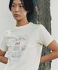 FALLETT Cake Drawing Short Sleeve T-Shirt Yellow