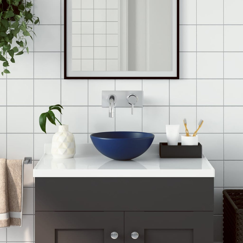 Lavabo de salle de bain Céramique  foncé Rond
