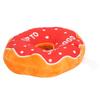 Pet Donut Toy Plush Bite Resistant Teeth Grinding Christmas Pattern Dog Squeaky Toy for Puppy Cat