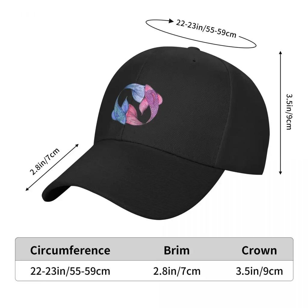 Coloured Koi Baseball Cap Vintage |-F-| Fashion Beach Golf Men Women's