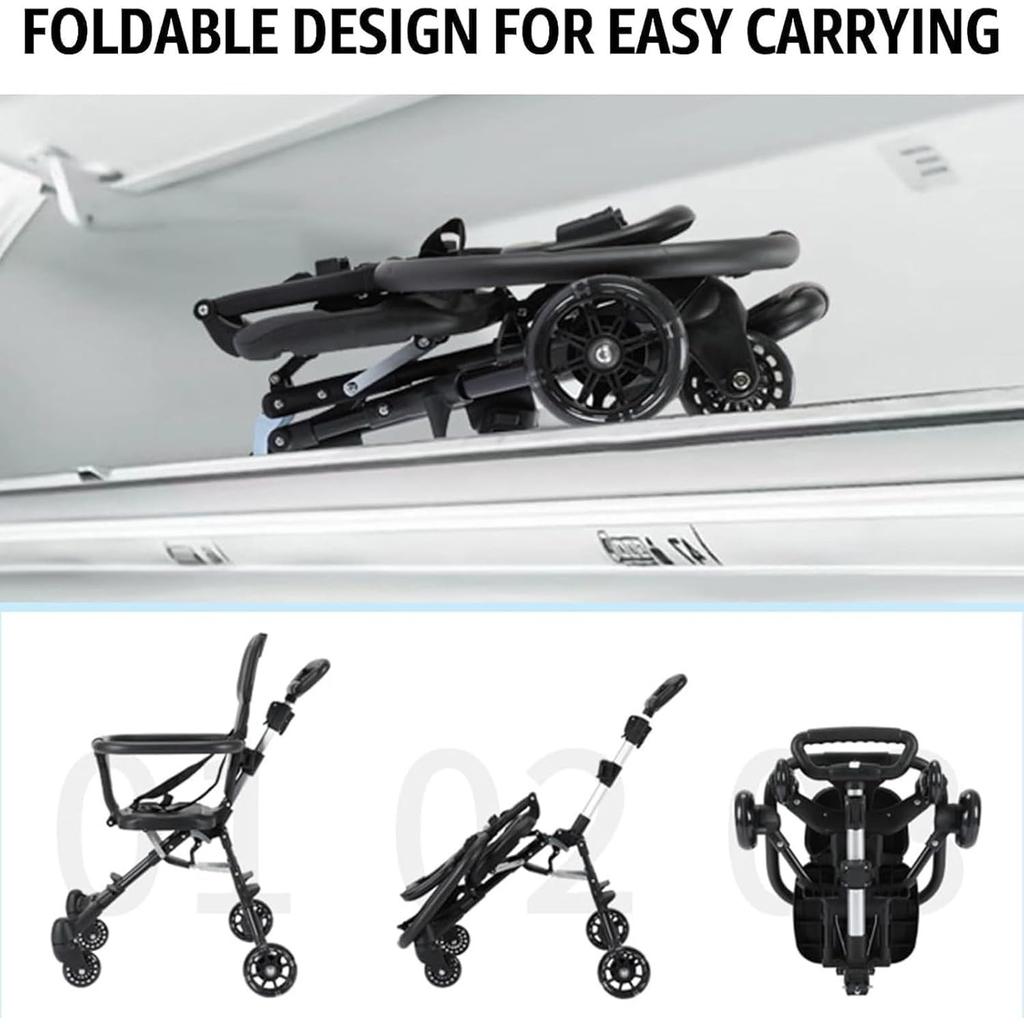 Convenience Stroller Lightweight Stroller with Compact Fold Canopy Pop Out Sun Visor Cute Panda Umbrella Stroller for Travel