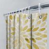 Yellow Watercolor Leaf Shower Curtain Home Decor Bathroom Accessories Set Waterproof Washable Fabric Curtain Panels Multiple Siz