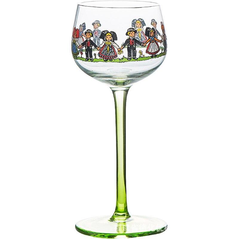 Alsace Lillip Scandinavian Style High Heel Red Glass Creative Personality Champagne Cocktail Children s Cup