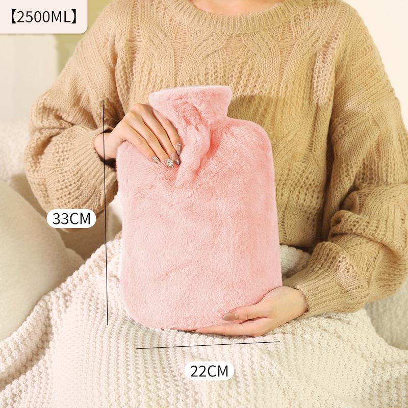 Extra Large Eco-friendly Plush Hot Water Bottle – Winter Warmth with Skin-friendly Fleece