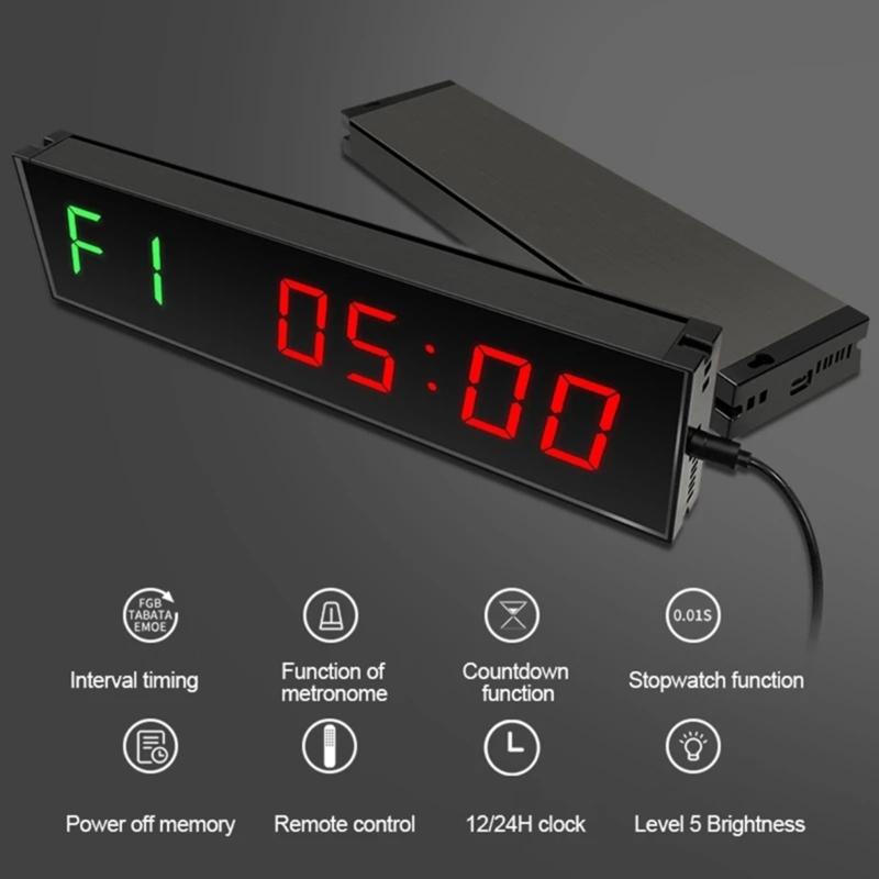Home Stopwatch Count Down/Up, Workout Timer Interval Clock, LED Interval Timer