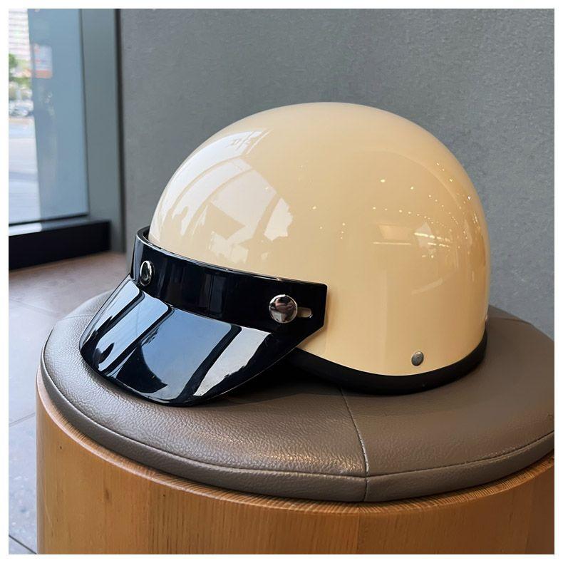 Retro Half Helmet Lightweight Summer Electric Vehicle Helmet Hard Hat Unisex