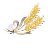 Delicate Ear of Wheat Brooches Women's Dainty Crystal Pin Accessory Trendy Pins Jewelry for Daily Wear Parties Dates