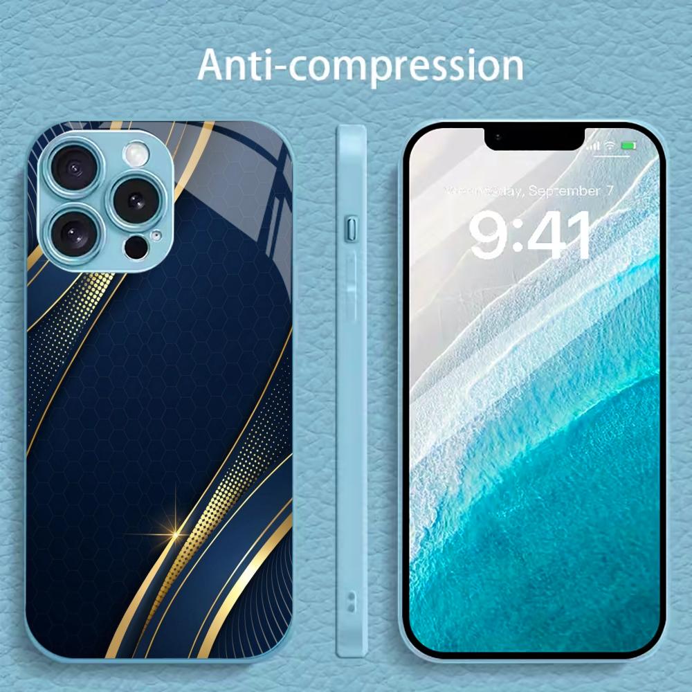 Electroplated Silver Tempered Glass Phone Case for iPhone Case for 11/12/13/14/15/16/17 Pro MAX