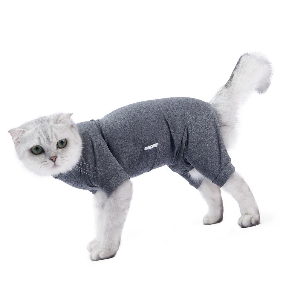 Cat Recovery Suit 4 Legged Prevents Hair Loss Highly Elastic Comfortable Skin Friendly Soft Kitten Surgical Recovery Suit