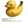 Fruit Duck Figurine Resin Fruit Themed Duckling Statue Peach Strawberry Duck