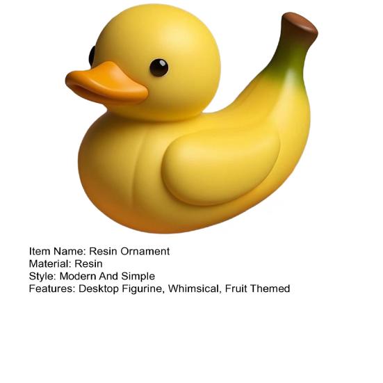 Fruit Duck Figurine Resin Fruit Themed Duckling Statue Peach Strawberry Duck