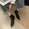 Fashion SUOJIALUN 2025 Winter New Brand Women Ankle Boots Fashion Pointed Toe Back Zip Ladies Short Boots Thin High Heel Dress Chelsea B