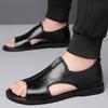 Mens Sandals 2025New Fashion Brand Casual Shoes for Men Outdoor Beach Leather Slippers Comfortable Flat Sandals Sandalias Hombre