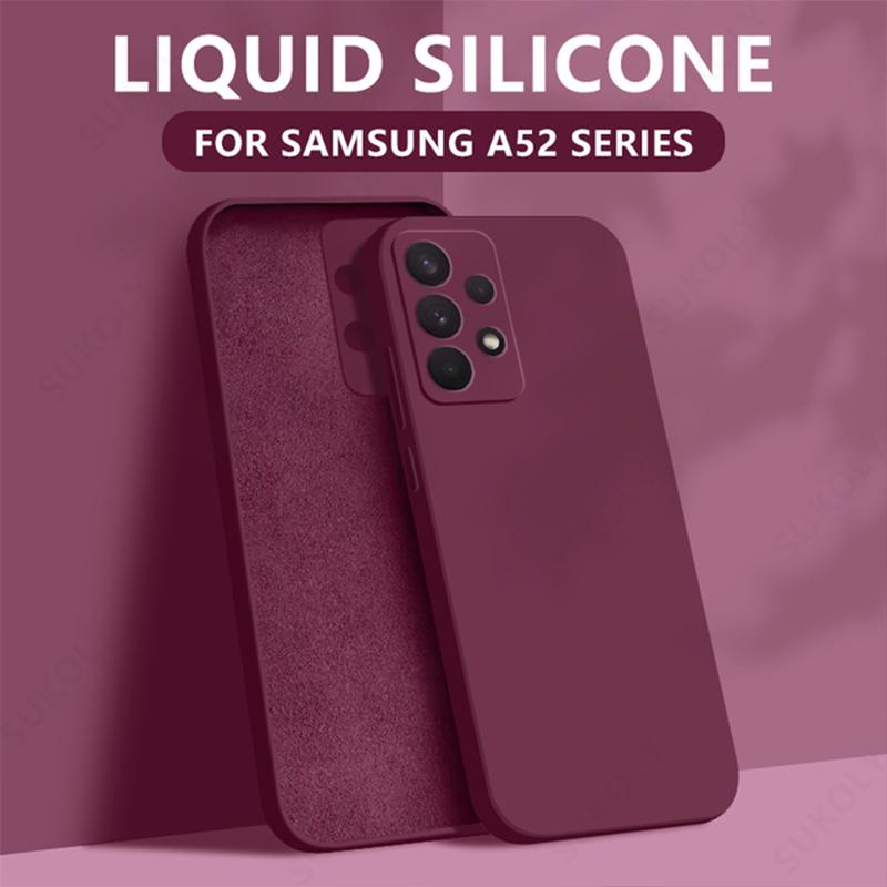 Liquid Silicone Case For Samsung Galaxy S24 S25 FE S26 S23 S22 Ultra Plus S25 Edge A57 A37 A56 A17 A16 A36 A54 A55 5G Soft Cover