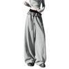 Plaid Patchwork Ruffle Women's Wide-Leg Sweatpants - Spring 2026 Hot Girl Style