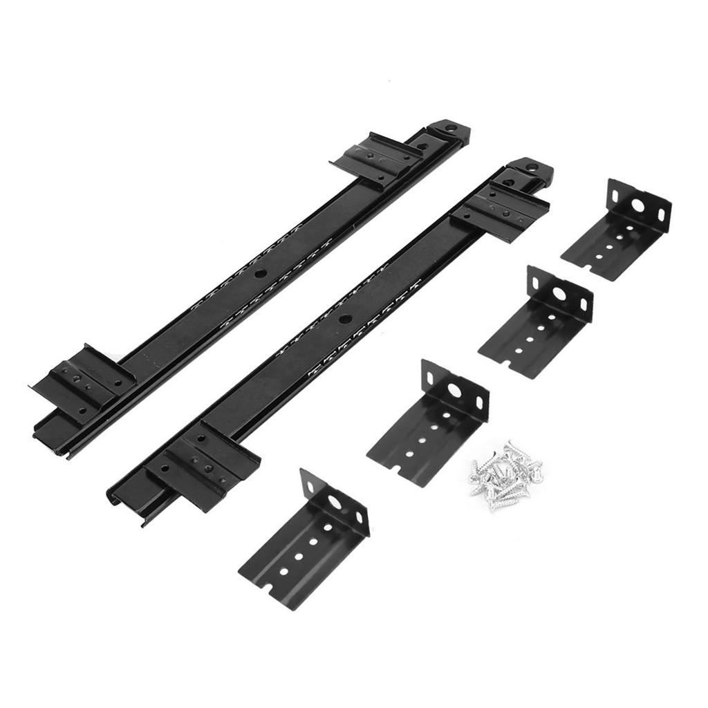 2Pcs Thickened Cold Rolled Steel Computer Desk Keyboard Slide Rail Bracket(white)