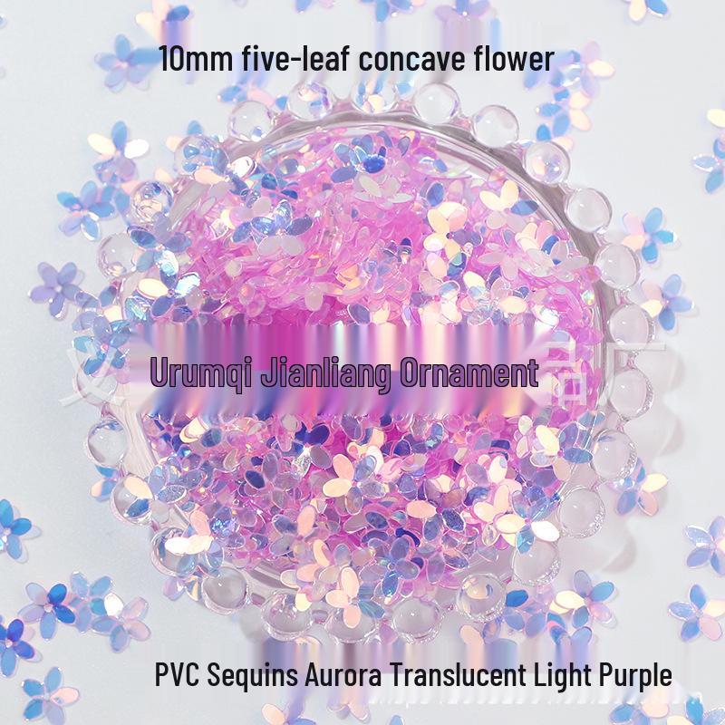 Aurora Glitter Nail Art: High-Flash Translucent Gold for DIY Creations