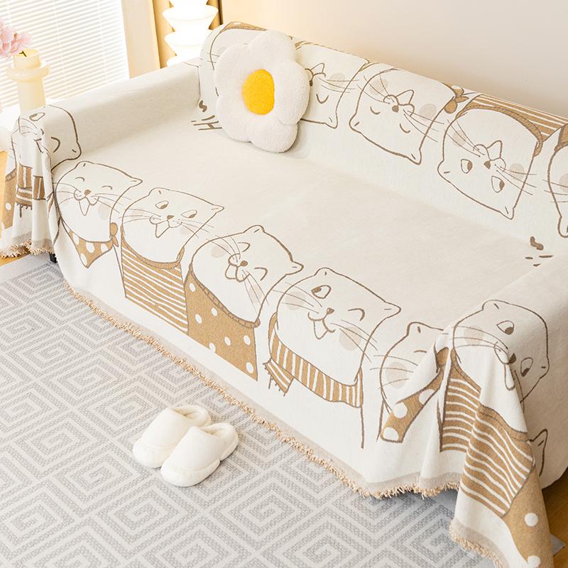Cartoon Chenille Sofabezug Stoff Handtuch Leichter Luxus Hoher Sinn Kratzfest Sofakissen Vier Jahreszeiten Universal Sofabezug Decke