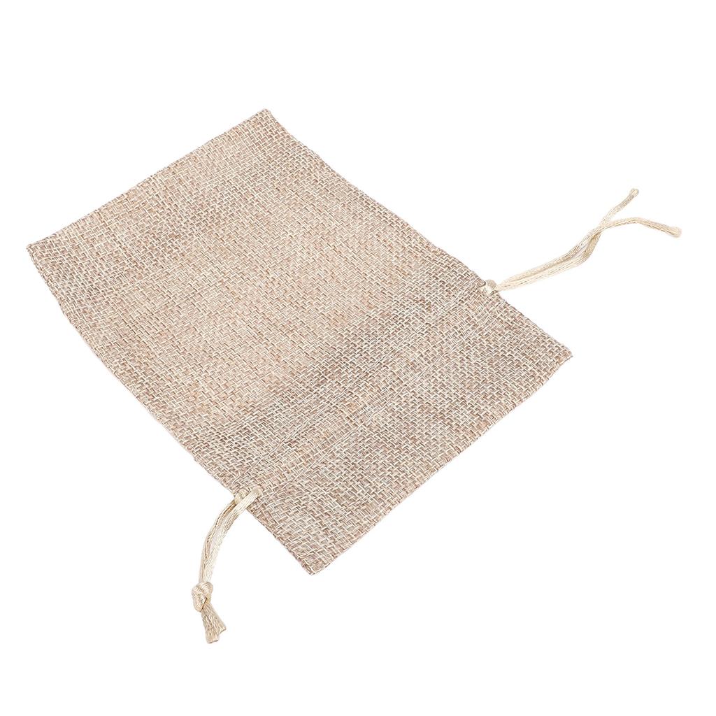 20pcs Burlap Bags Burlap Gift Bags Single Side Window Burlap Pouches with Drawstring for Jewelry Makeup Candy