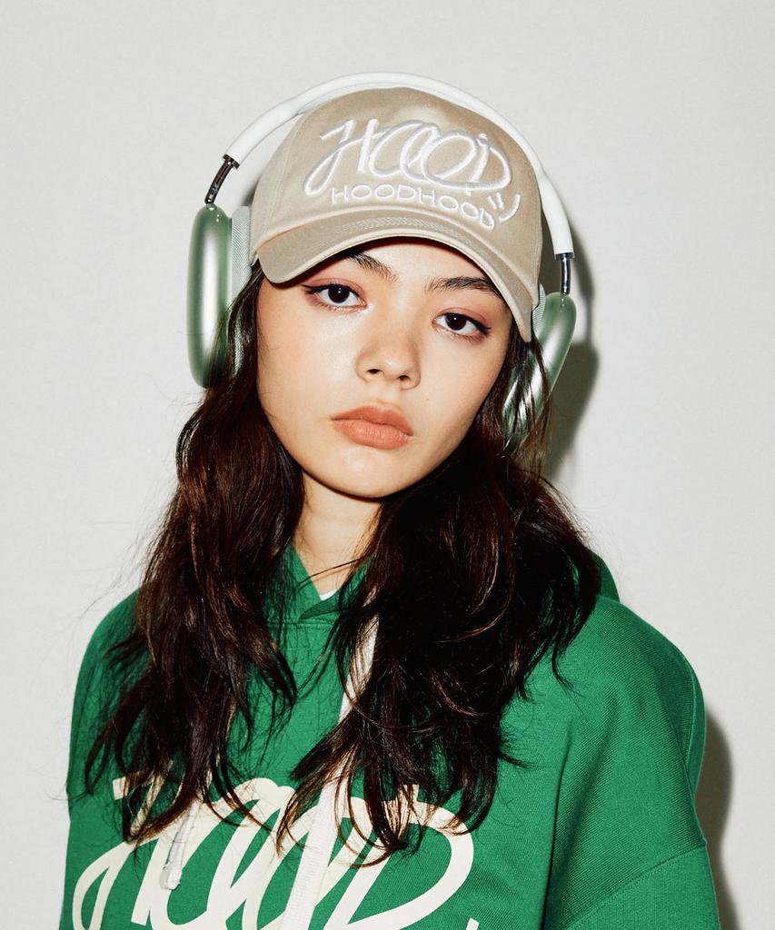 HOODHOOD Signature Logo Ball Cap Beige