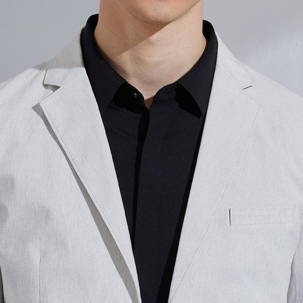 Lightweight and Easy to Maintain Spring Cotton Skin-Friendly Men's Casual Suit Solid Color Thin Suit Single West Jacket
