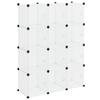 Vidaxl Cube Shelf with 12 Compartments and Doors, Transparent PP