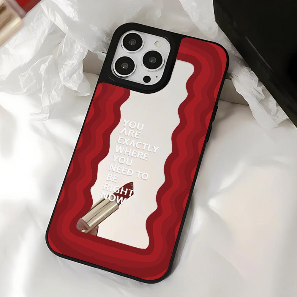 Mirror Phone Case for iPhone 15 11 13 14 for 15 16 Pro Max 12 13 16 Pro Cloud Flower and Animal Cute Style Phone Case