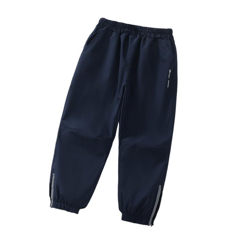 Boys Big Kids Loose Outdoor Windproof Solid Softshell Long Pants