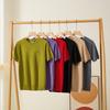 High-Quality Miu-Style Round Neck Wool Knit Short-Sleeve Women's Sweater for Early Autumn