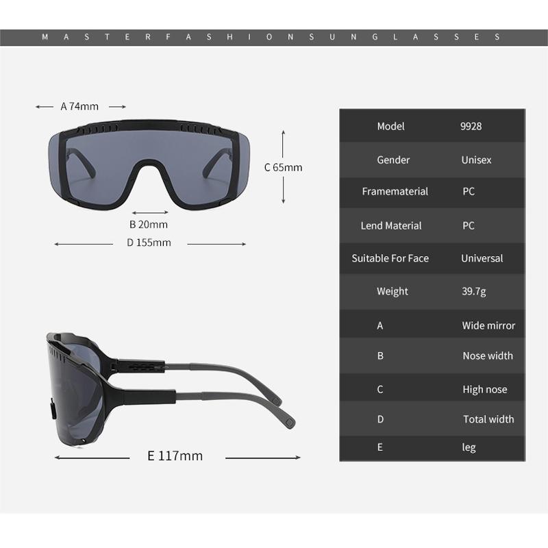 New Cycling Glasses Outdoor Sports Sunglasses Stretch Temple One-piece Sunglasses Protective Glasses 9929