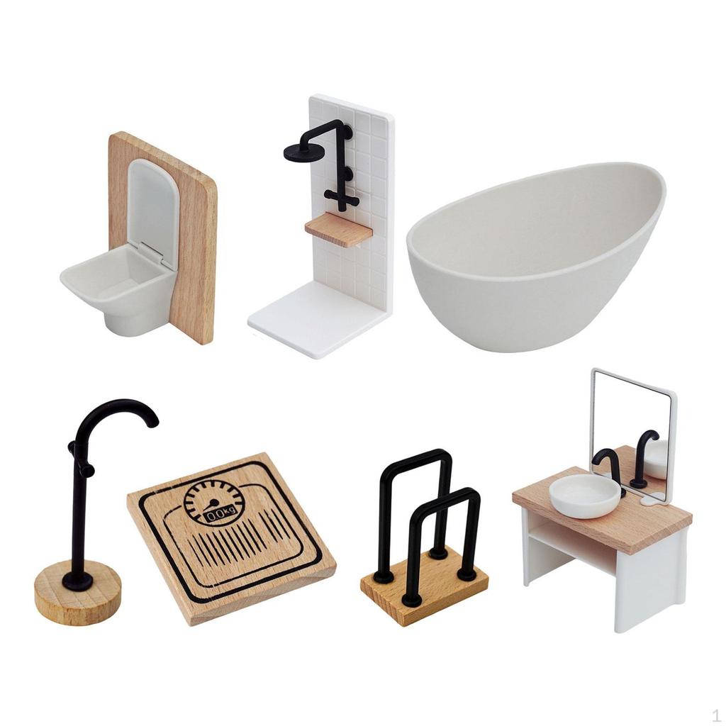 1/12 Dollhouse Bathing Area Set Ornaments and Accessories Collection
