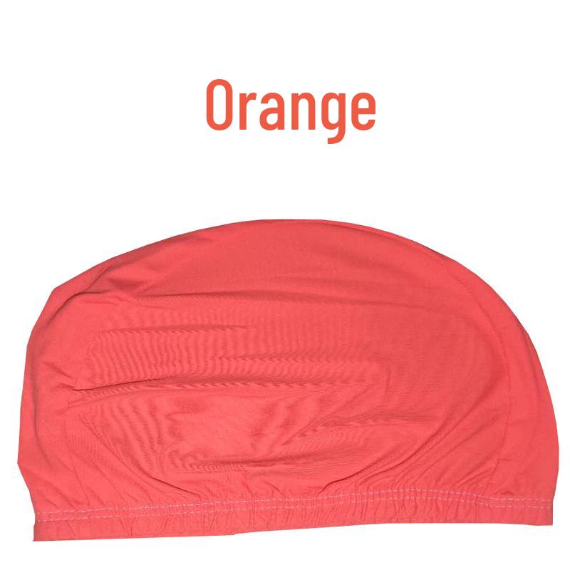 Unisex Adult Polyester Swim Cap for Long Hair, Solid Color, Elastic, Summer Wear