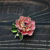 Stylish Women's Peony Brooch Pin In Vibranting Color with Pearls Accent Portable for Parties Supplies and Formal Event