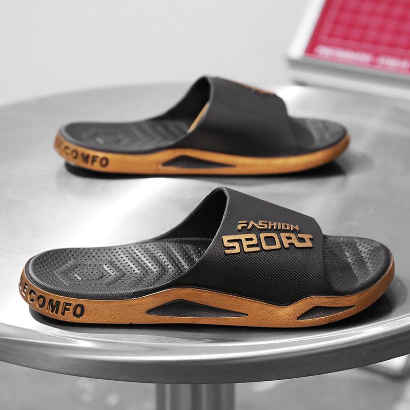 Fashion Men's Slippers PVC Soft Sole Non-slip Slides Casual Outdoor Beach Flip Flops Home Bathroom Couples Slippers New Sandal
