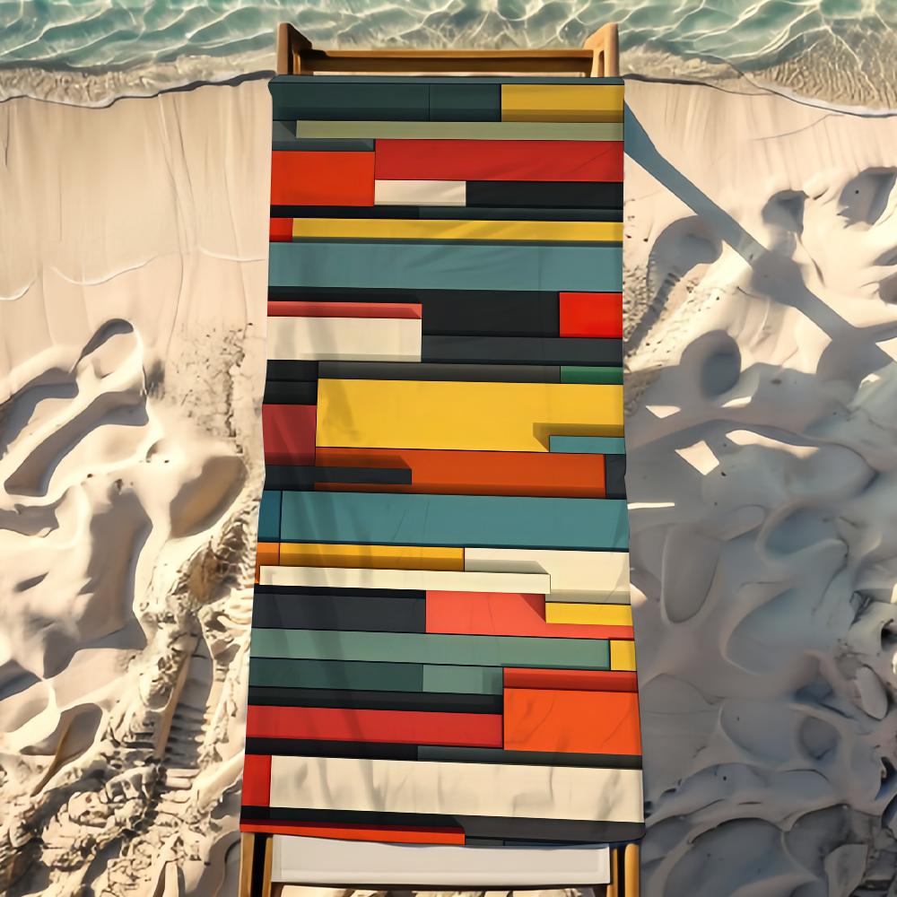 Kunst Abstrakt Bauhaus Handtuch Strand Dusche Bad Reise Leicht Hautfreundlich für Pool Camping Kreuzfahrt Sommer