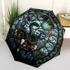 Snake Wildlife Mandala Pattern Umbrella, Portable and Foldable Design, 8 Ribs, a Casual Accessory for Halloween, Christmas, and Birthday Gifts.
