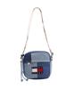 [Tommy Hilfiger] Bolsa de Ombro Patchwork em Sarja AM14287 GRÁTIS Azul 1CN