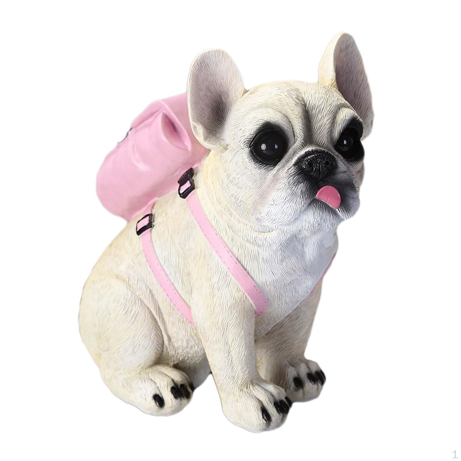 

Dog Figurine Piggy Bank Animal Decoration Resin Ornament for Table Centerpiece Office бежевий