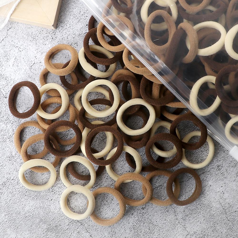 50/100PCS 3cm Children Headband High Elastic Solid Color Scrunchies Kids Baby Hair Bands Headwear Hair Accessories Gifts Holder
