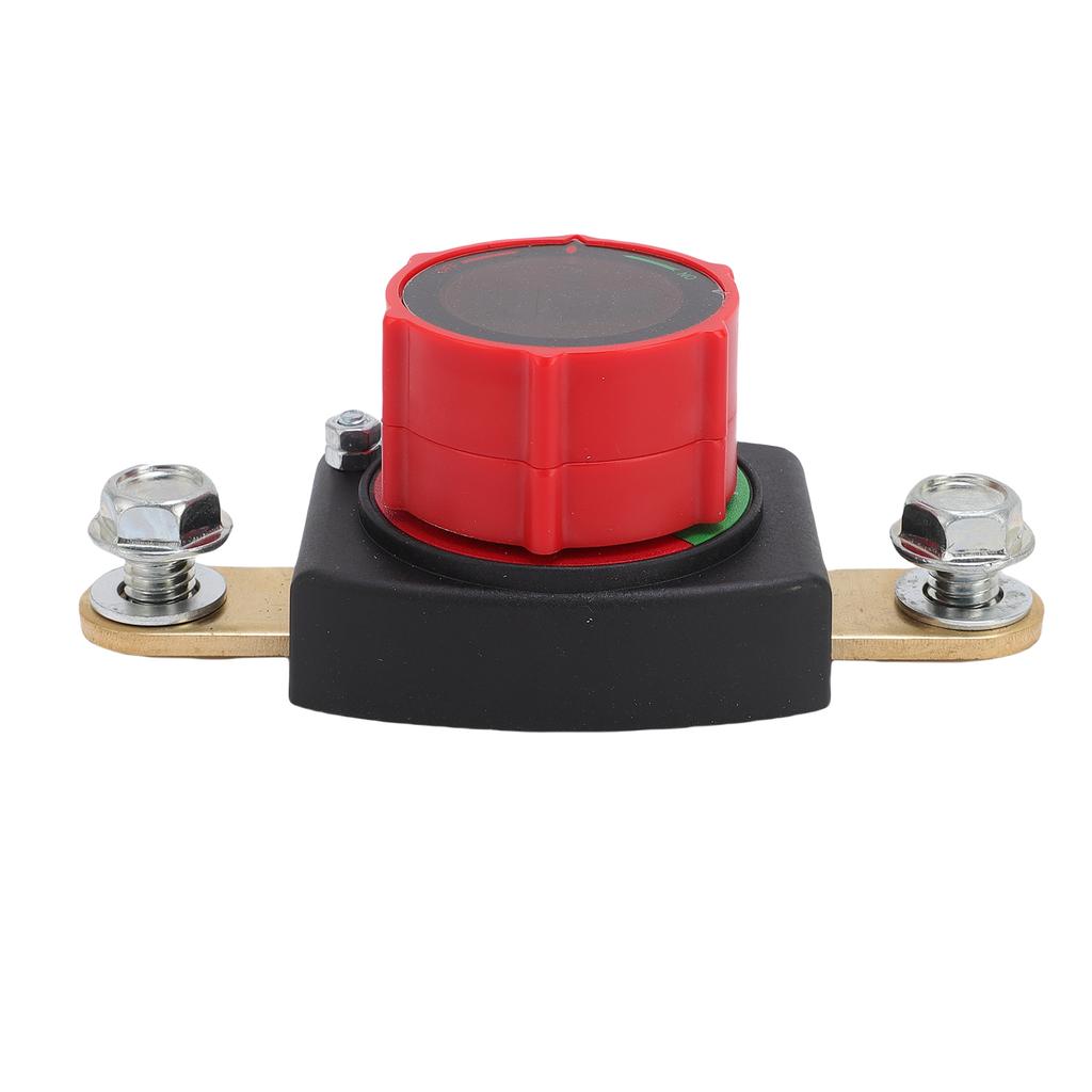 Batteriehauptschalter mit Spannungsanzeige, Drehknopfverstellung, Batterie-Ausschalter, Isolator für Wohnmobil, LKW, Auto, Yacht