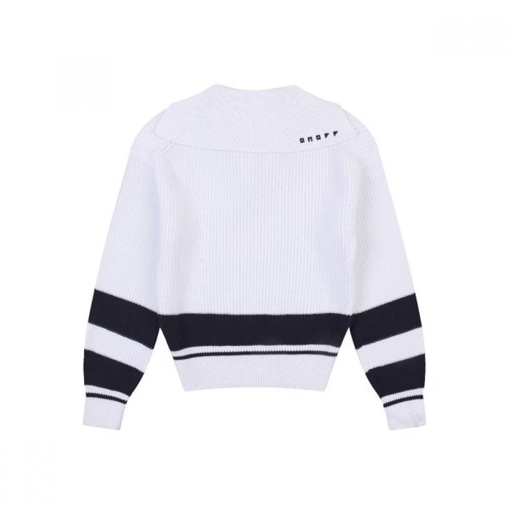 Onoff Women S Sailor Collar Sweater Of2403la White