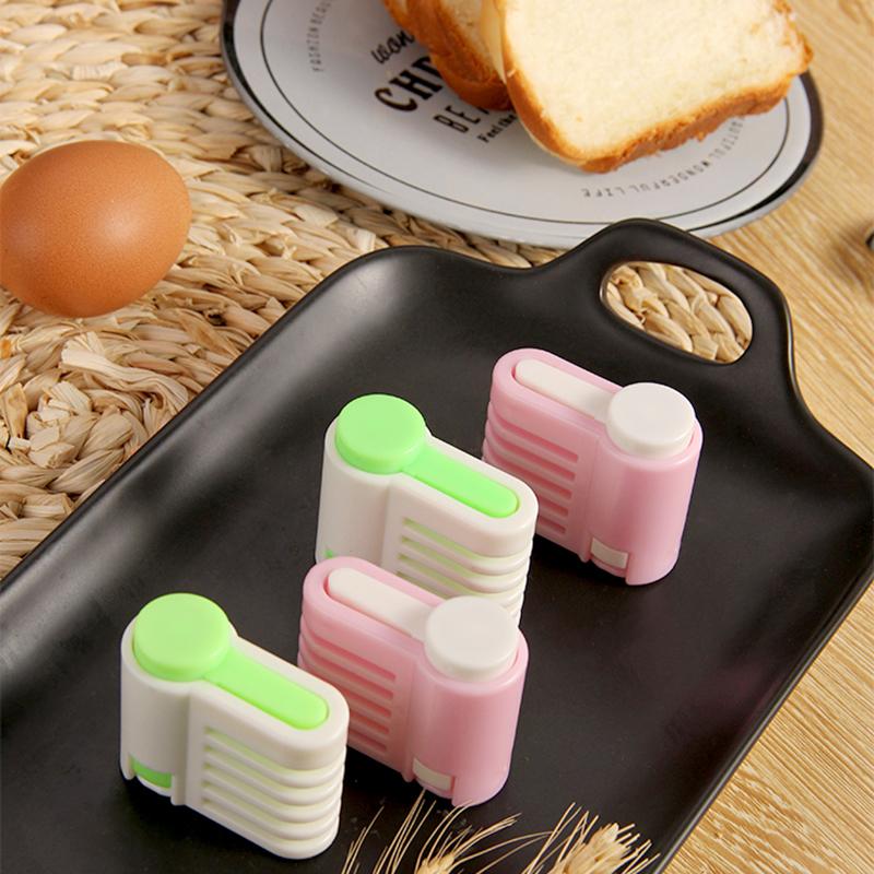 2pcs 5layers Bread Slicer Food-grade Plastic Cake Bread Cutter Cutting Bread Knife Splitter Toast Slicer Kichen Baking