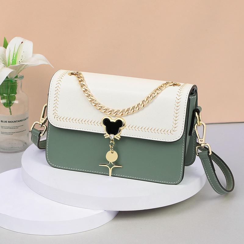Iney bag women's messenger chain bag autumn and winter high-end light luxury leather bag new commuter bag