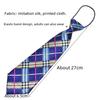 Children's Plaid and Striped Decorative Tie with Apple Print