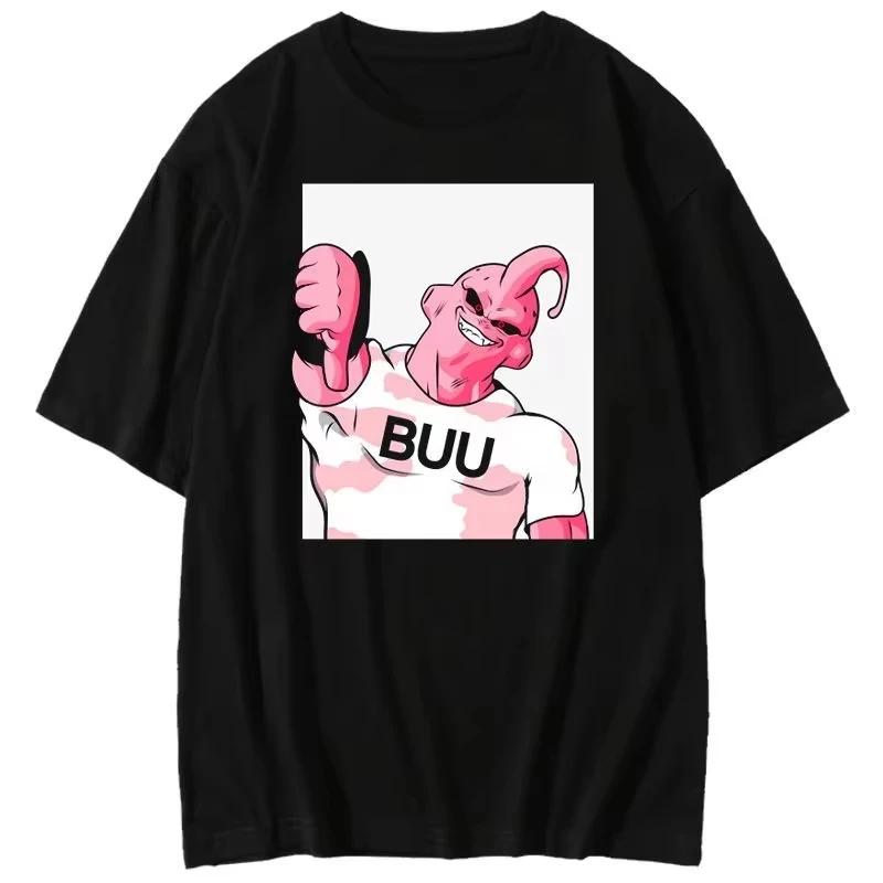 

Dragon Ball Anime TShirt 2026 Summer Unisexs New Loose Version Street Clothing Casual Majin Buu Cartoon Printed Parent Child Top 4XL